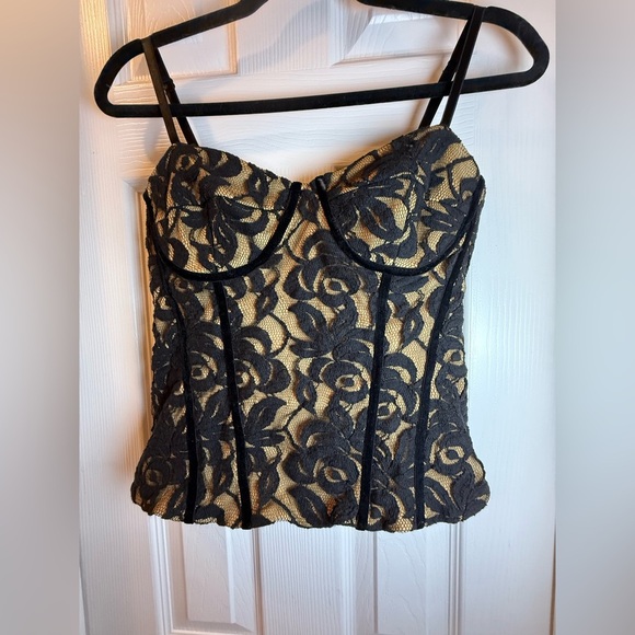 INC International Concepts Tops - INC Chic Lace Bustier with Gold Lining Sexy Festival